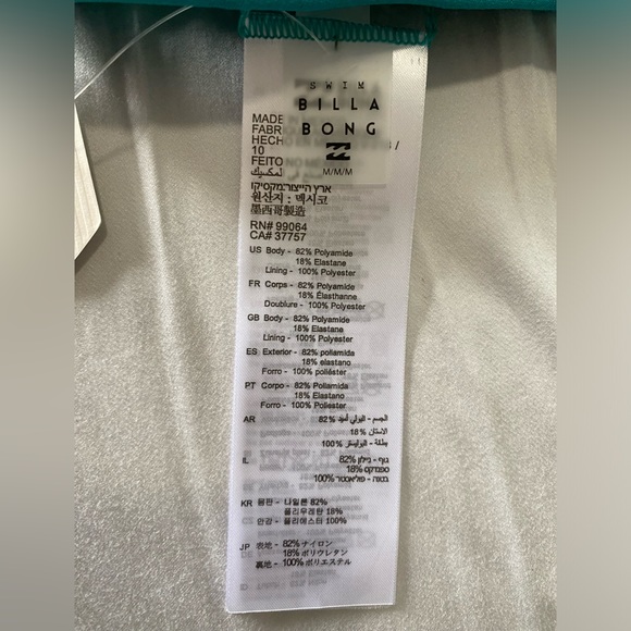 Billabong Sol Searcher Ruched Mini Crop Bikini Top - Seagreen - Picture 6 of 6